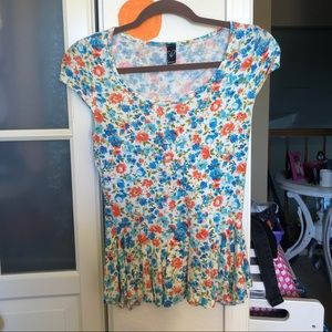 Floral Peplum Tee